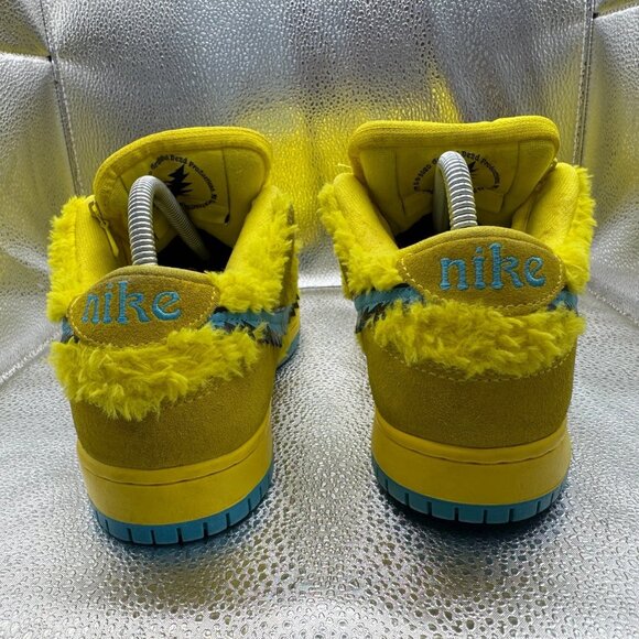 Size 7 Nike SB Dunk Low x Grateful Dead Mens Yellow Furry Sneaker CJ5378-700 - Picture 8 of 11